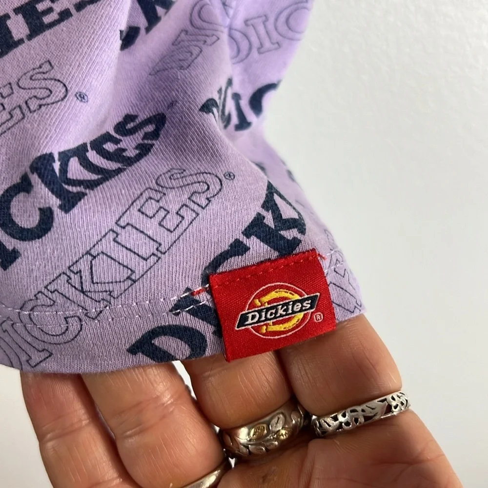 Dickies Logo Cropped Top Short Sleeve Size Large - Picture 4 of 9